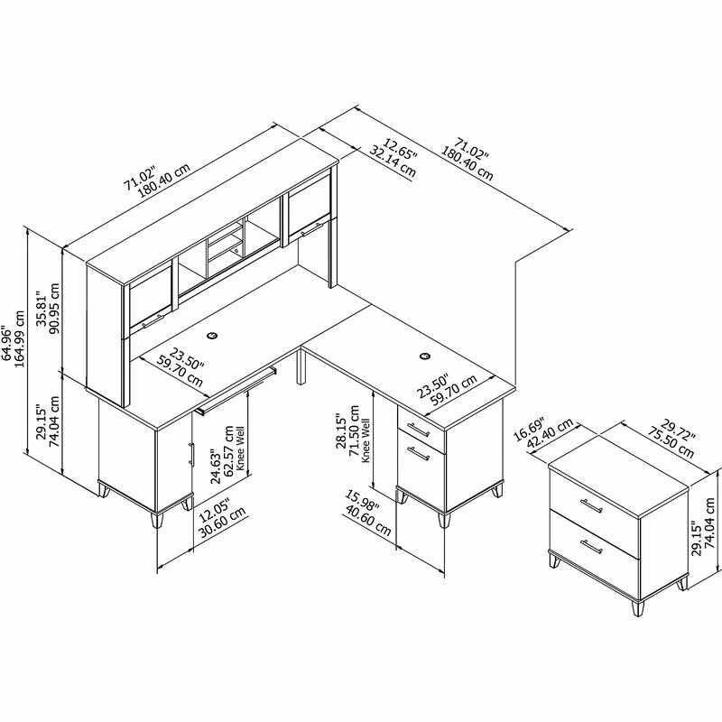 Gracie Oaks Magomed L Shaped Computer Desk Office Set Reviews Wayfair